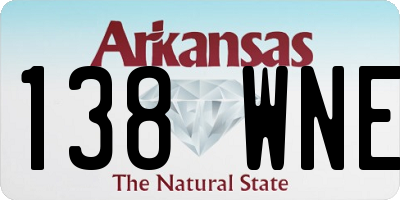 AR license plate 138WNE