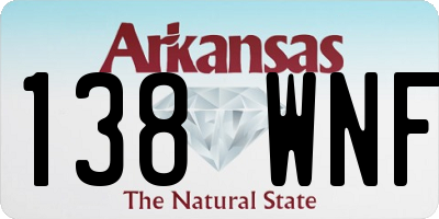 AR license plate 138WNF