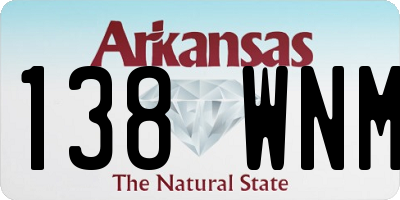 AR license plate 138WNM