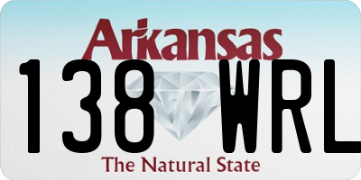 AR license plate 138WRL