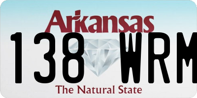 AR license plate 138WRM