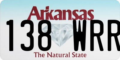 AR license plate 138WRR