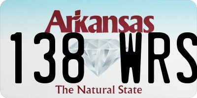 AR license plate 138WRS