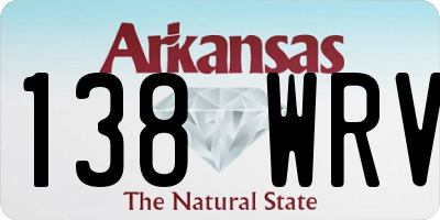 AR license plate 138WRV