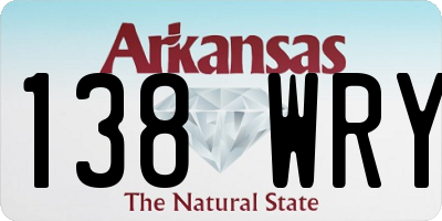 AR license plate 138WRY