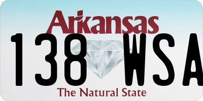 AR license plate 138WSA