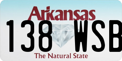 AR license plate 138WSB