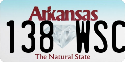 AR license plate 138WSC