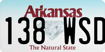 AR license plate 138WSD
