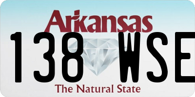 AR license plate 138WSE