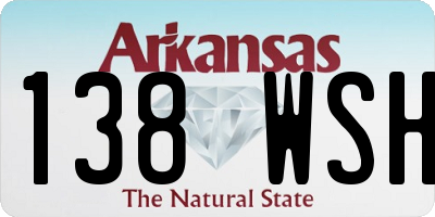 AR license plate 138WSH