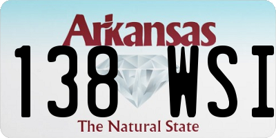 AR license plate 138WSI