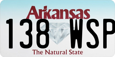 AR license plate 138WSP