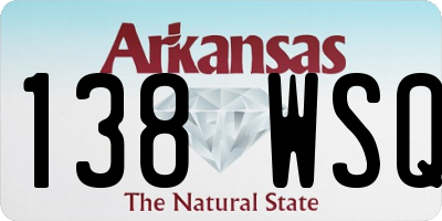 AR license plate 138WSQ