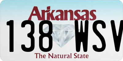 AR license plate 138WSV