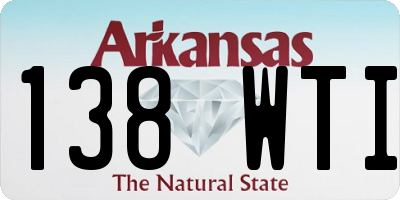 AR license plate 138WTI