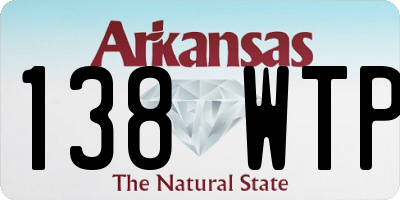 AR license plate 138WTP