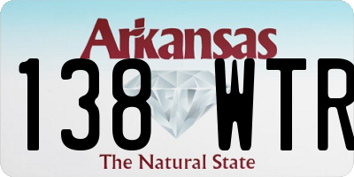 AR license plate 138WTR