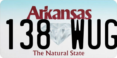 AR license plate 138WUG