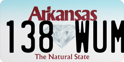 AR license plate 138WUM