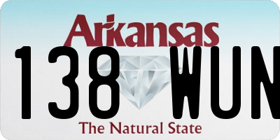 AR license plate 138WUN