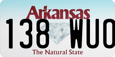 AR license plate 138WUO