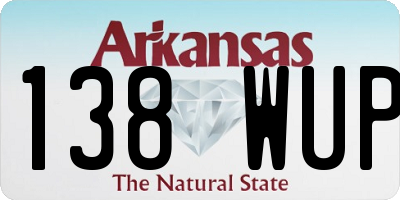 AR license plate 138WUP