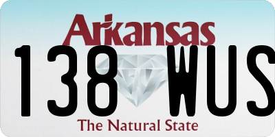 AR license plate 138WUS