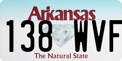 AR license plate 138WVF