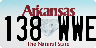 AR license plate 138WWE