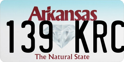 AR license plate 139KRC