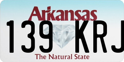 AR license plate 139KRJ
