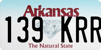 AR license plate 139KRR