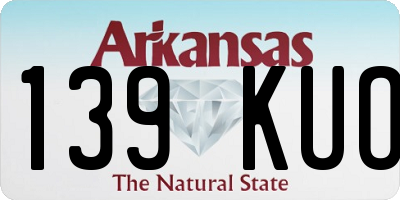 AR license plate 139KUO