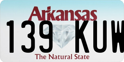 AR license plate 139KUW