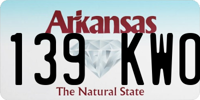 AR license plate 139KWO