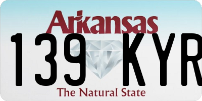 AR license plate 139KYR