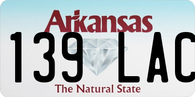 AR license plate 139LAC