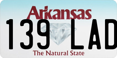 AR license plate 139LAD