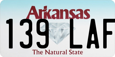 AR license plate 139LAF