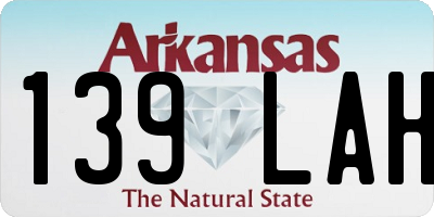 AR license plate 139LAH