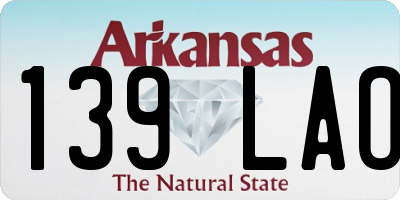 AR license plate 139LAO