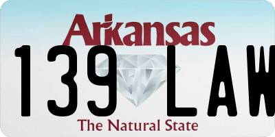 AR license plate 139LAW