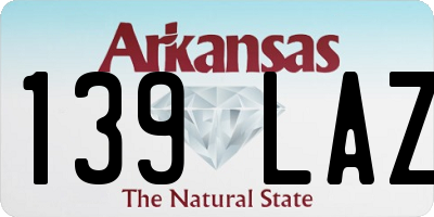 AR license plate 139LAZ