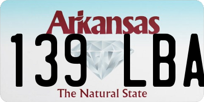 AR license plate 139LBA