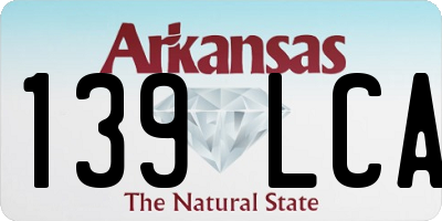 AR license plate 139LCA