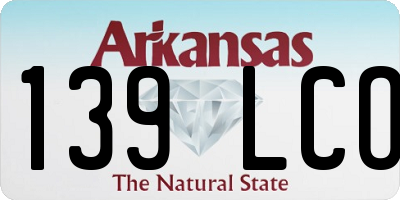 AR license plate 139LCO