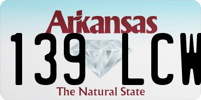 AR license plate 139LCW