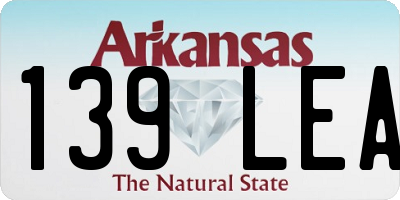 AR license plate 139LEA