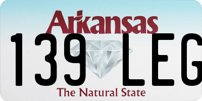 AR license plate 139LEG
